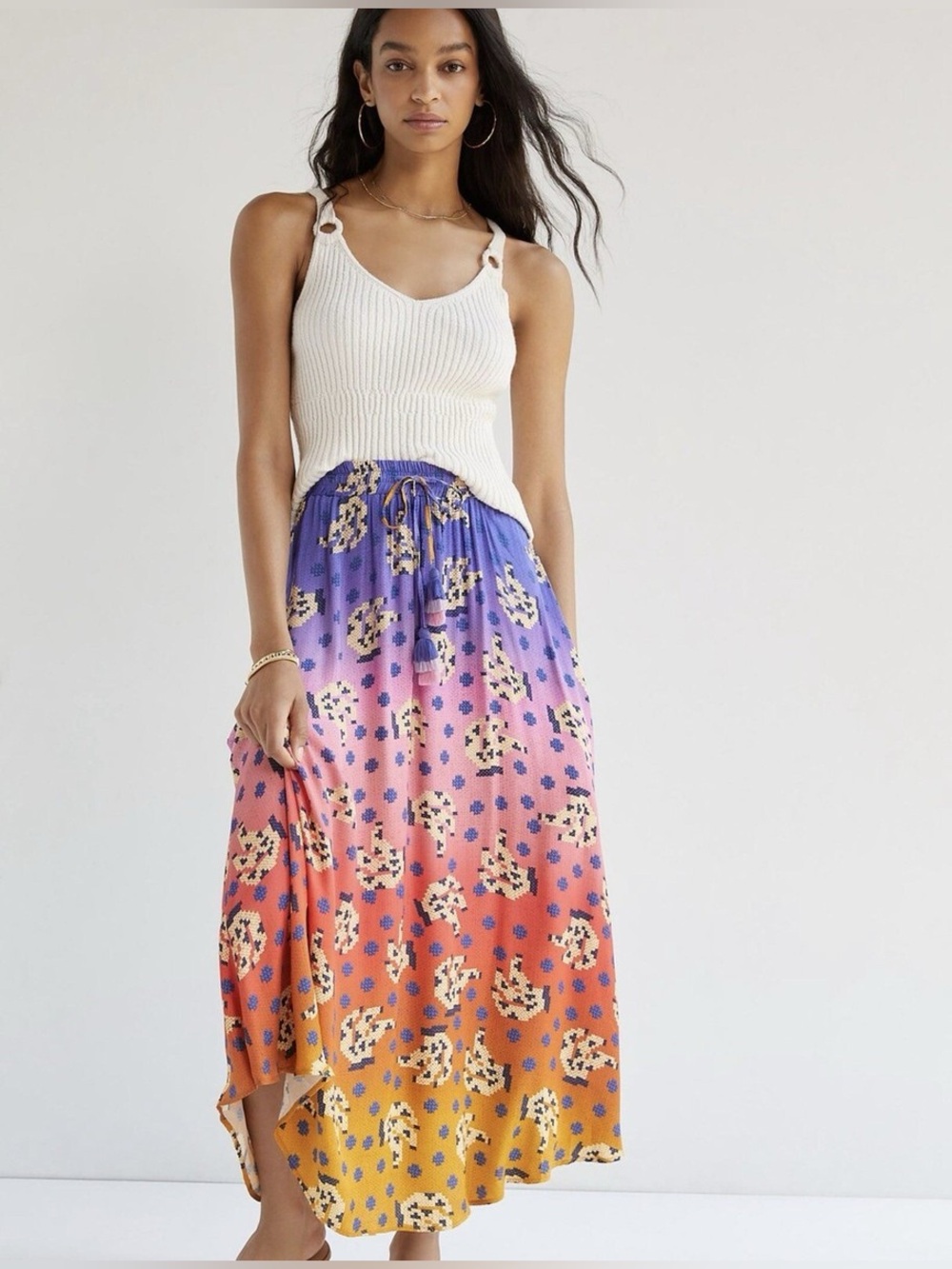 Anthropologie x  Farm Rio Mariposa Maxi Skirt